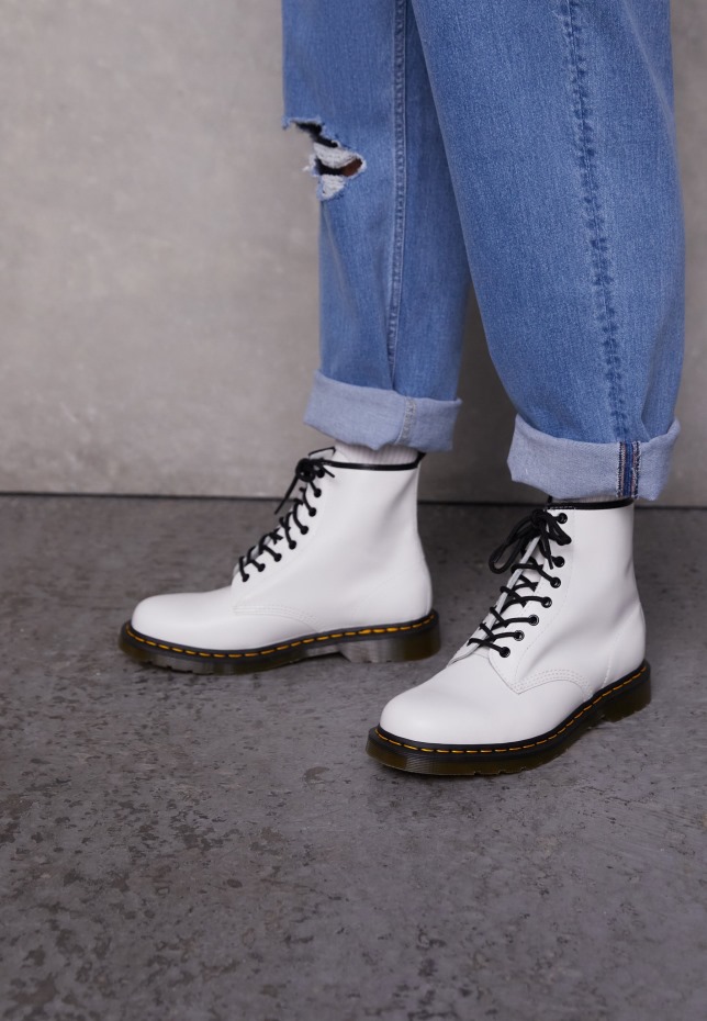 Dr Martens Greece 1460 8 μποτάκια με κορδόνια λευκά