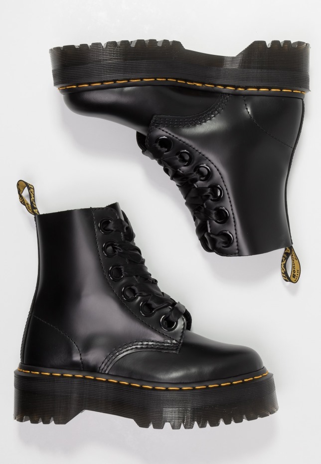 Δρ. Martens Platform Boot Platform μποτάκια Dr Martens Greece μαύρο