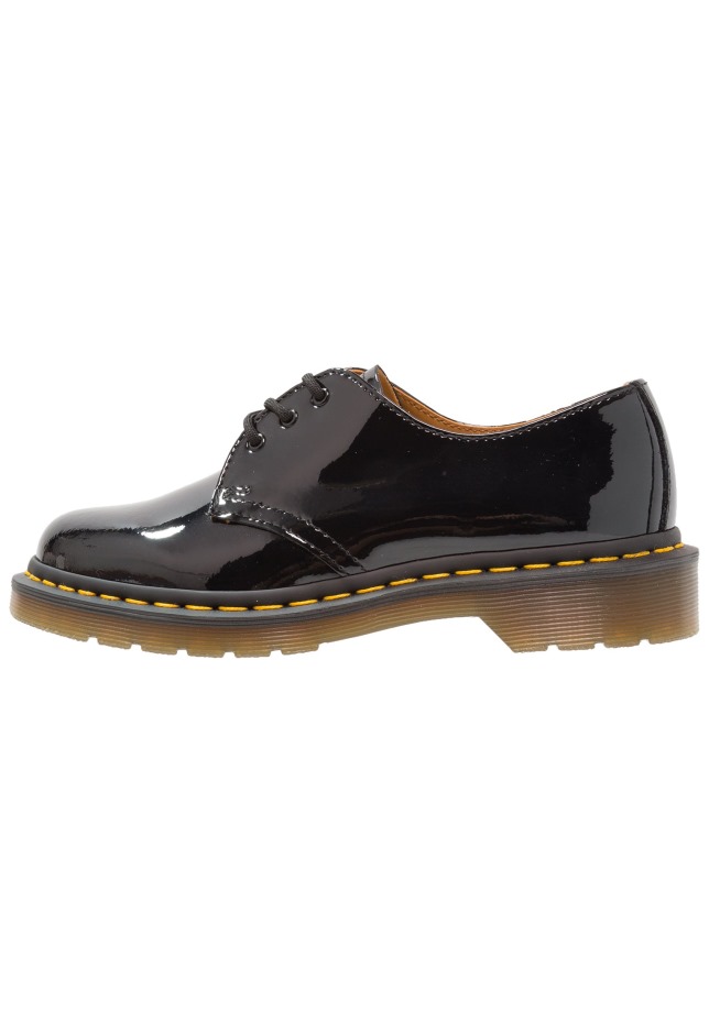 Dr Martens Greece 1461 3 μάτια παπούτσι λουστρίνι λαμπερά κορδόνια μαύρα