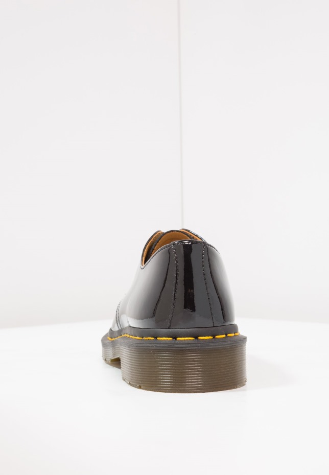 Dr Martens Greece 1461 3 μάτια παπούτσι λουστρίνι λαμπερά κορδόνια μαύρα
