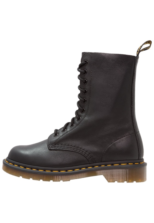1490 10 Eye Virginia Lace Up Ankle Boots Black Dr Martens Greece