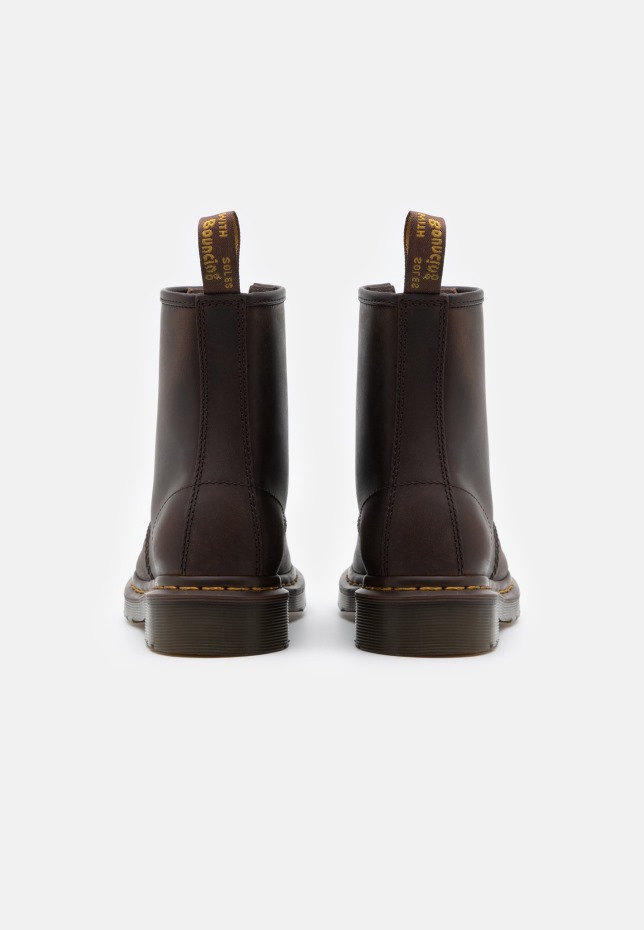 1460 Unisex μποτάκια με κορδόνια Dr Martens Greece σκούρο καφέ τρελό άλογο