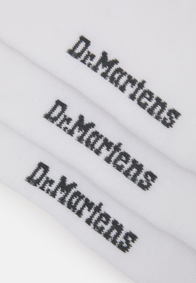 Dr Martens Greece χαρμάνι λευκού βαμβακιού κοντές διπλές κάλτσες Doc 3 συσκευασιών Unisex