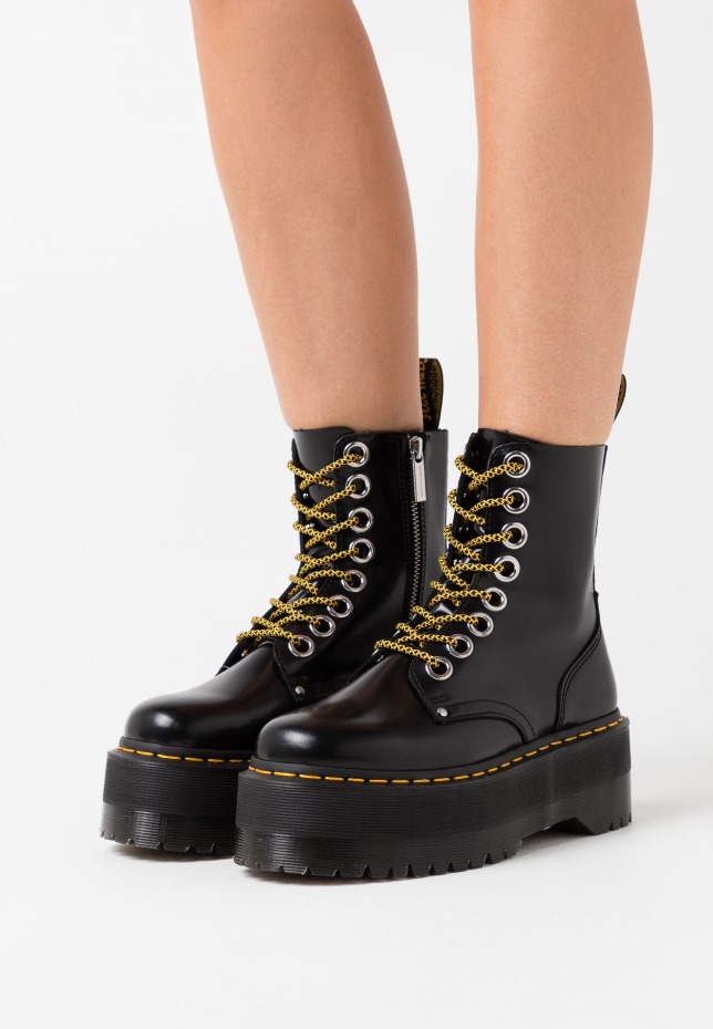Dr Martens Greece Jadon Max μποτάκια με πλατφόρμα μαύρα Buttero